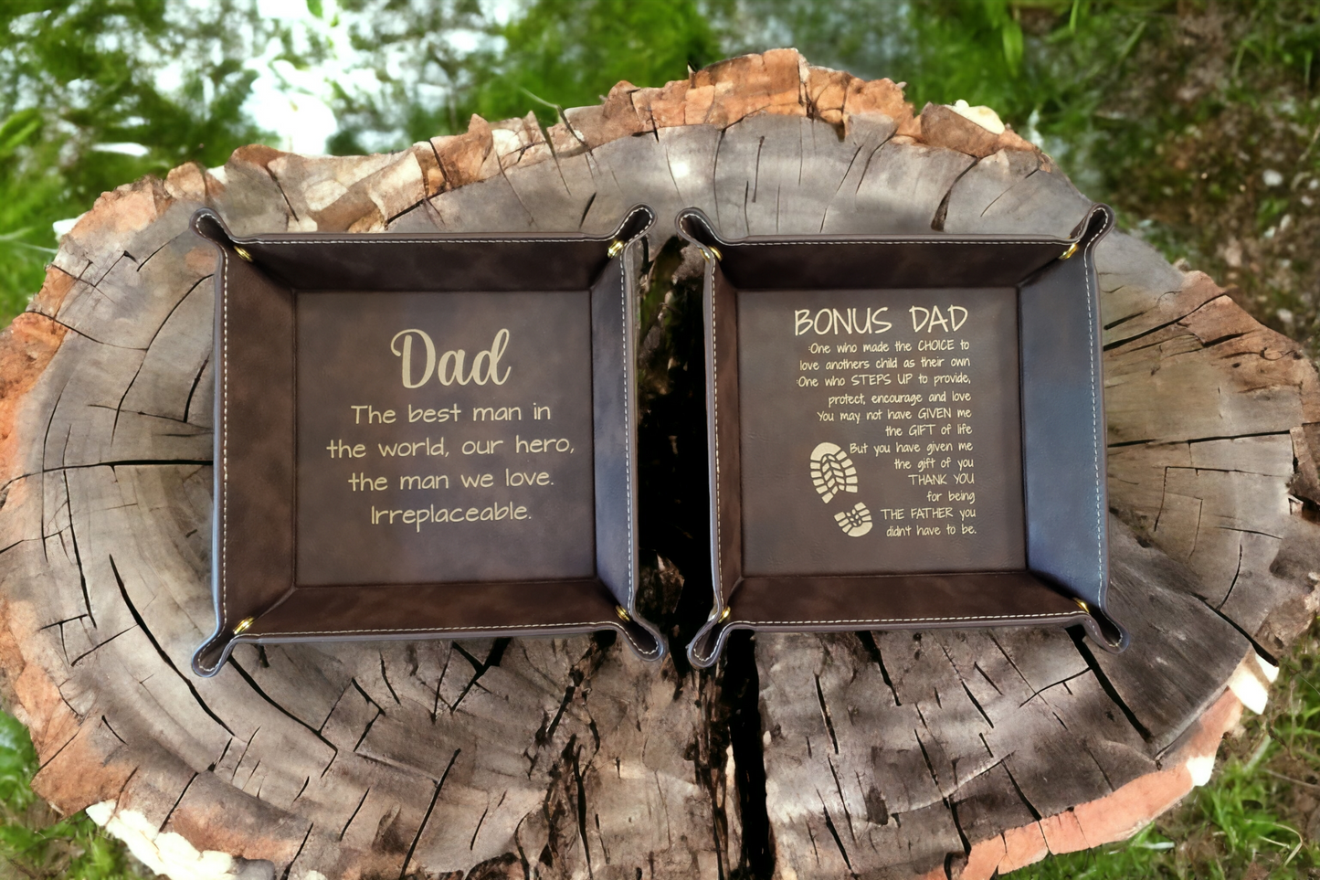 Leatherette snap tray Father's Day Dad Bonus Dad Personalized