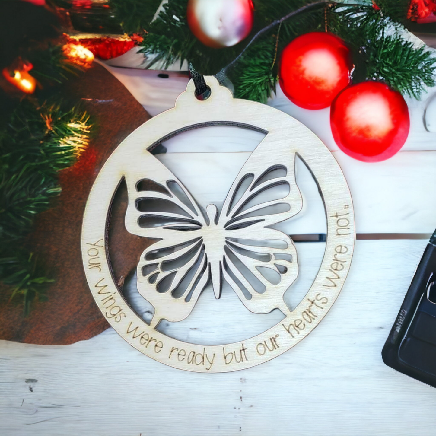 Butterfly Memorial Christmas Ornament