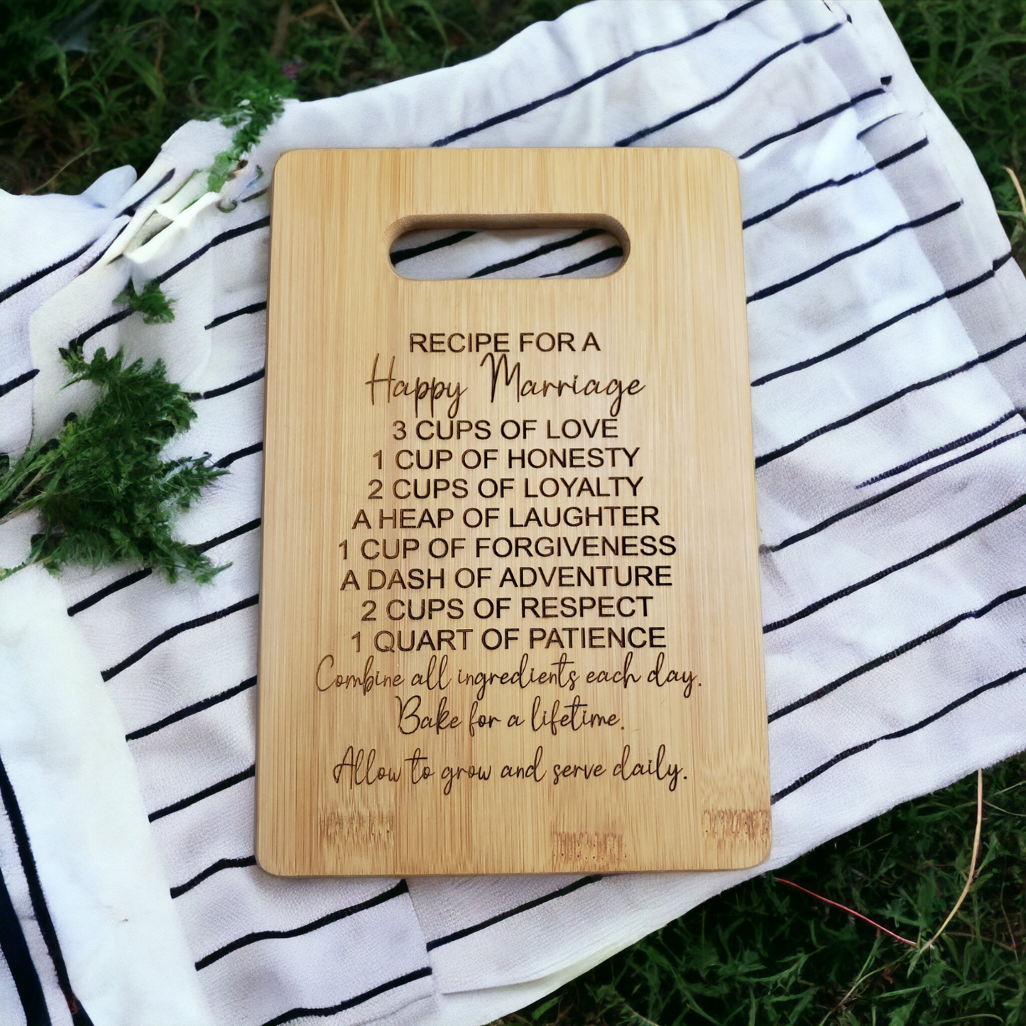 Recipe for a Happy Marriage for display only