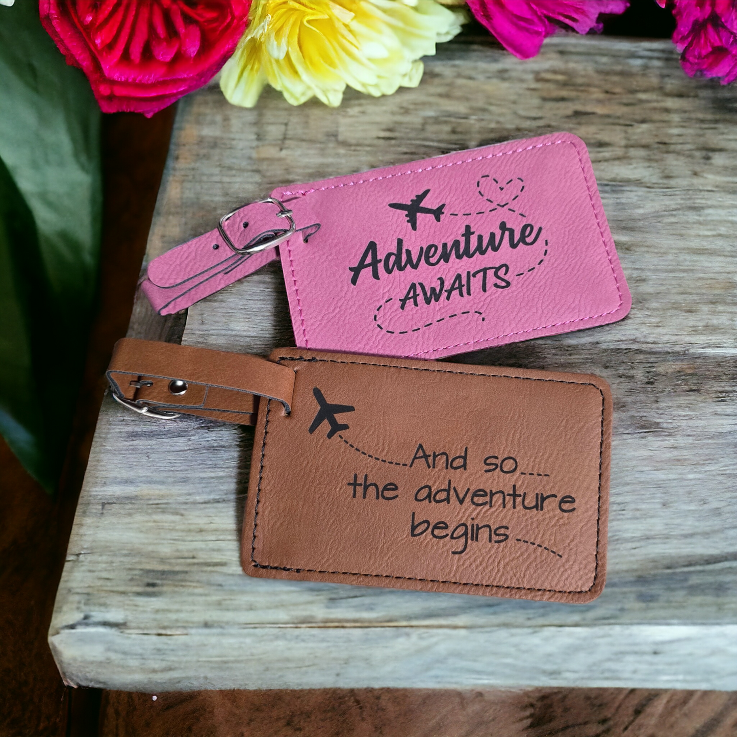 Leatherette Luggage Tags