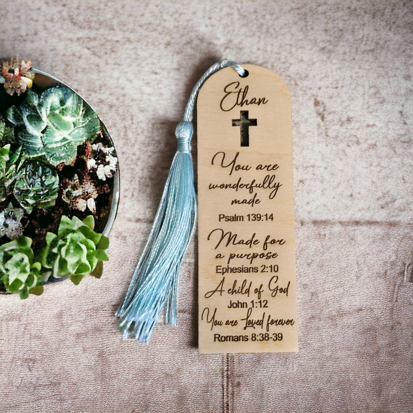 Religious Faith Bookmarks Only the 1st one gets personalized with a name