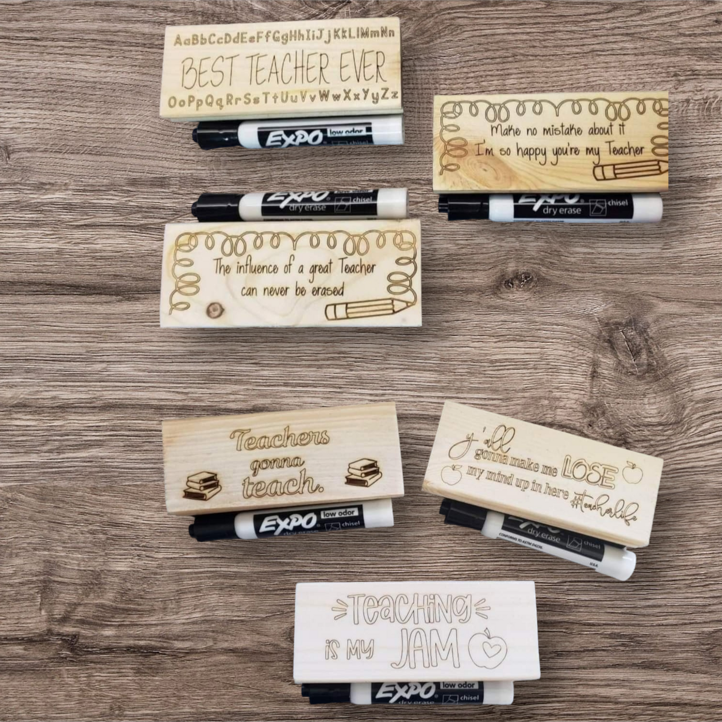 Teacher Erasers Personalized