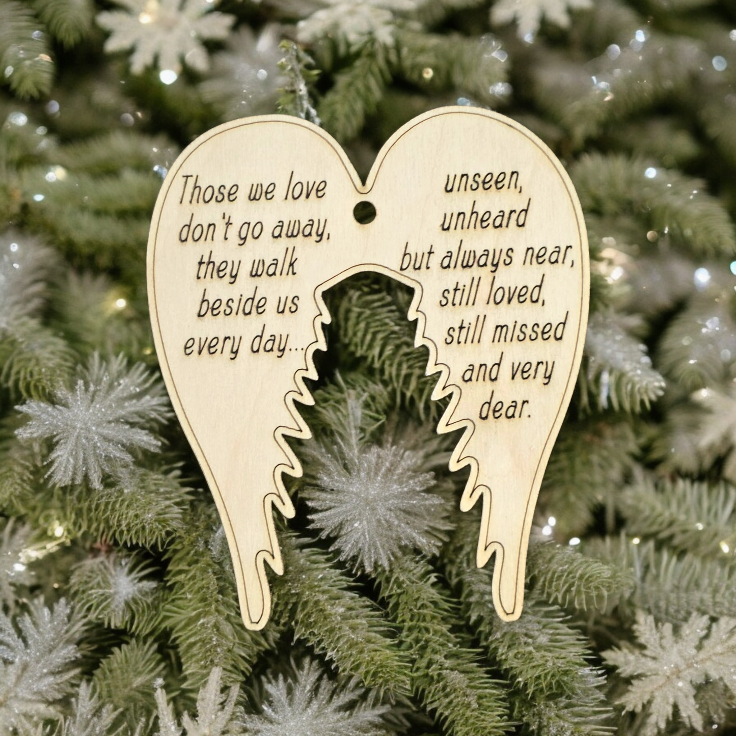 Angel Wing Christmas Ornament Memorial