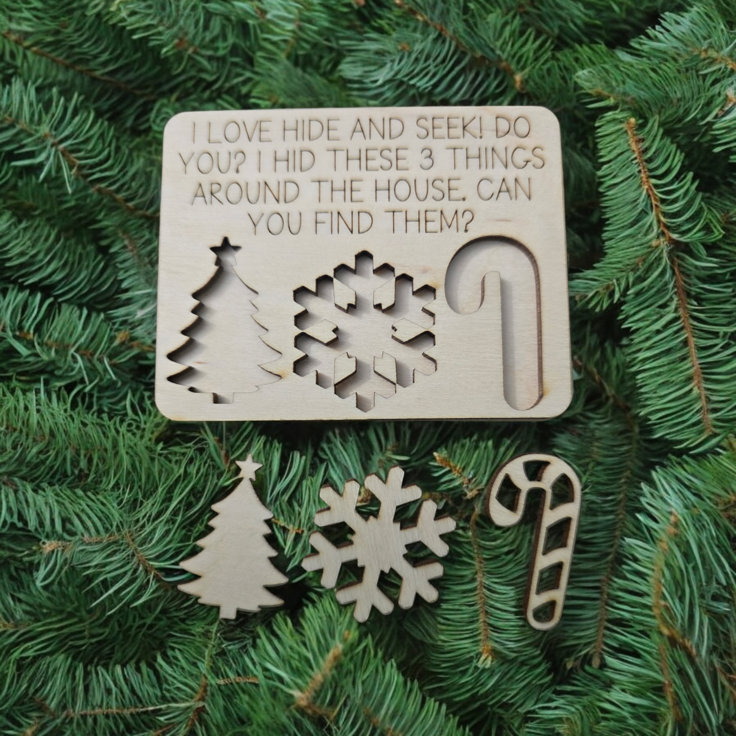 Hide and seek board small Christmas