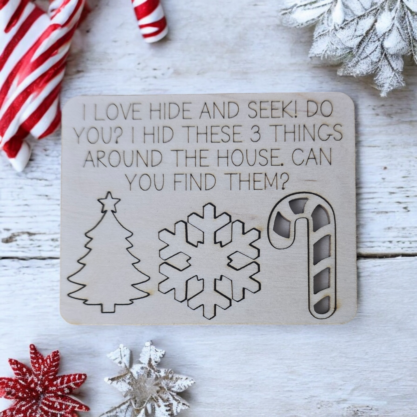 Hide and seek board small Christmas