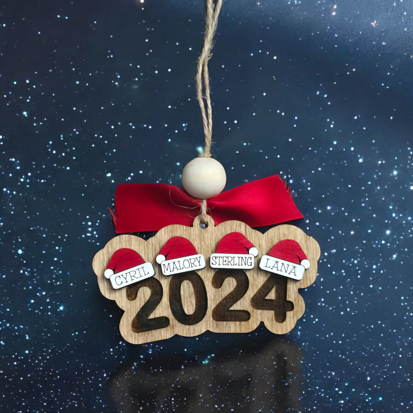 2024 Santa Hats Personalized Christmas Ornament