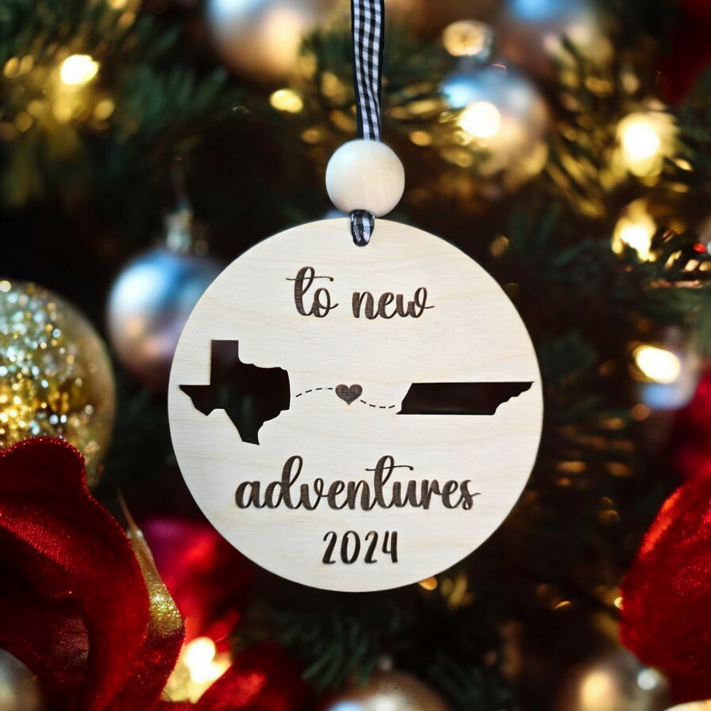 To new adventures Christmas Ornament Personalized for year