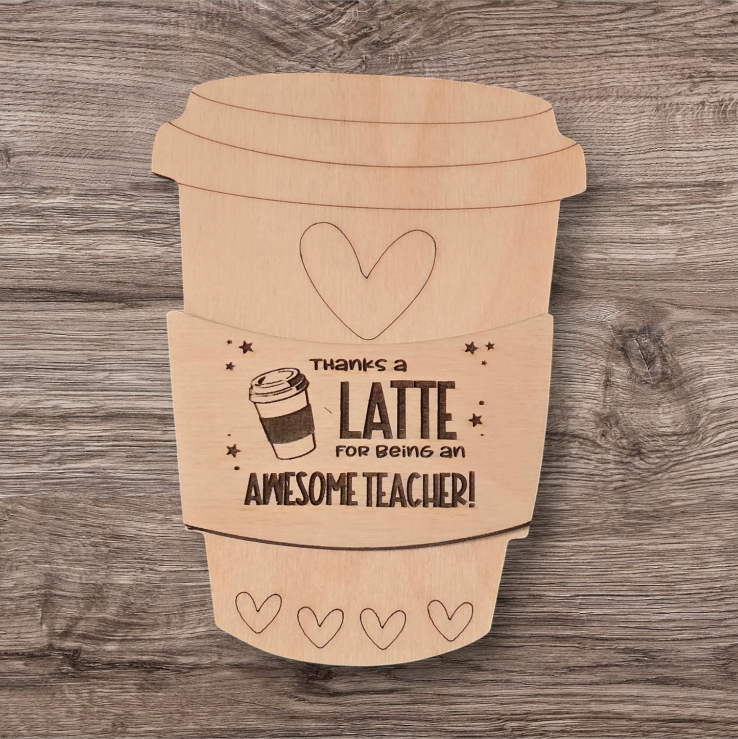 Teacher Coffee Cup gift card holder
