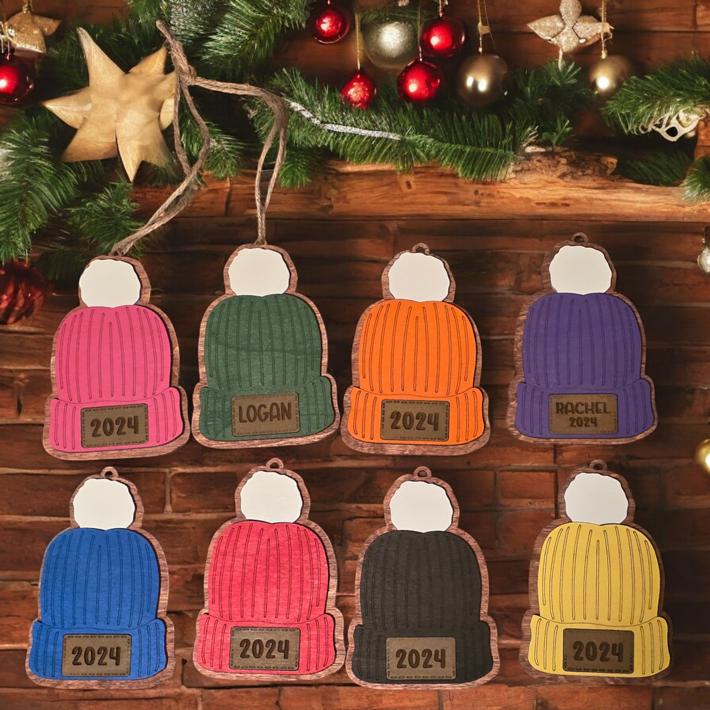Stocking Cap Beanie Christmas Ornament Personalized