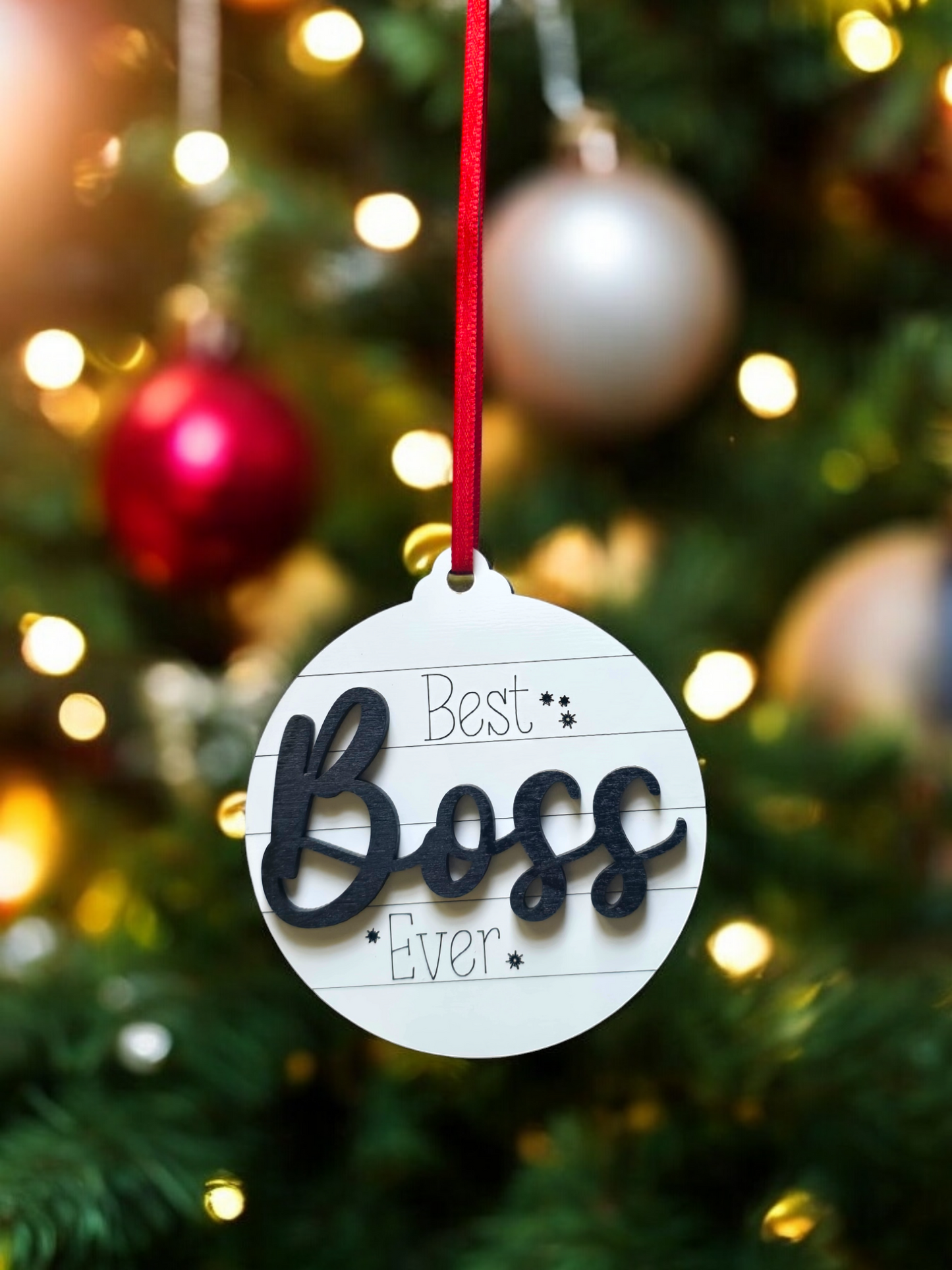 Best Boss Ever Christmas Ornament