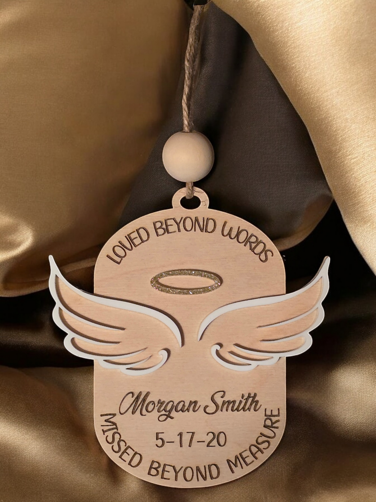 Angel Wings Memorial Christmas Ornament Personalized
