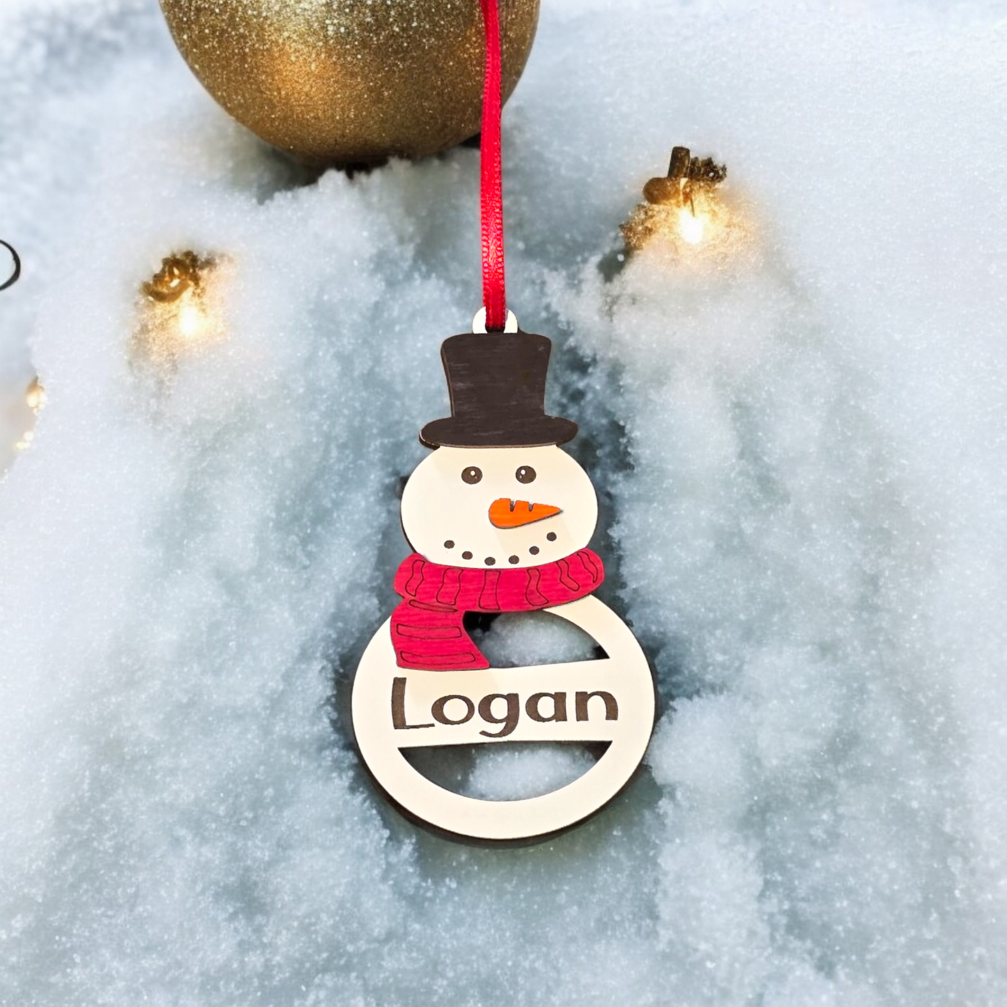 Personalized Snowman Christmas Ornament