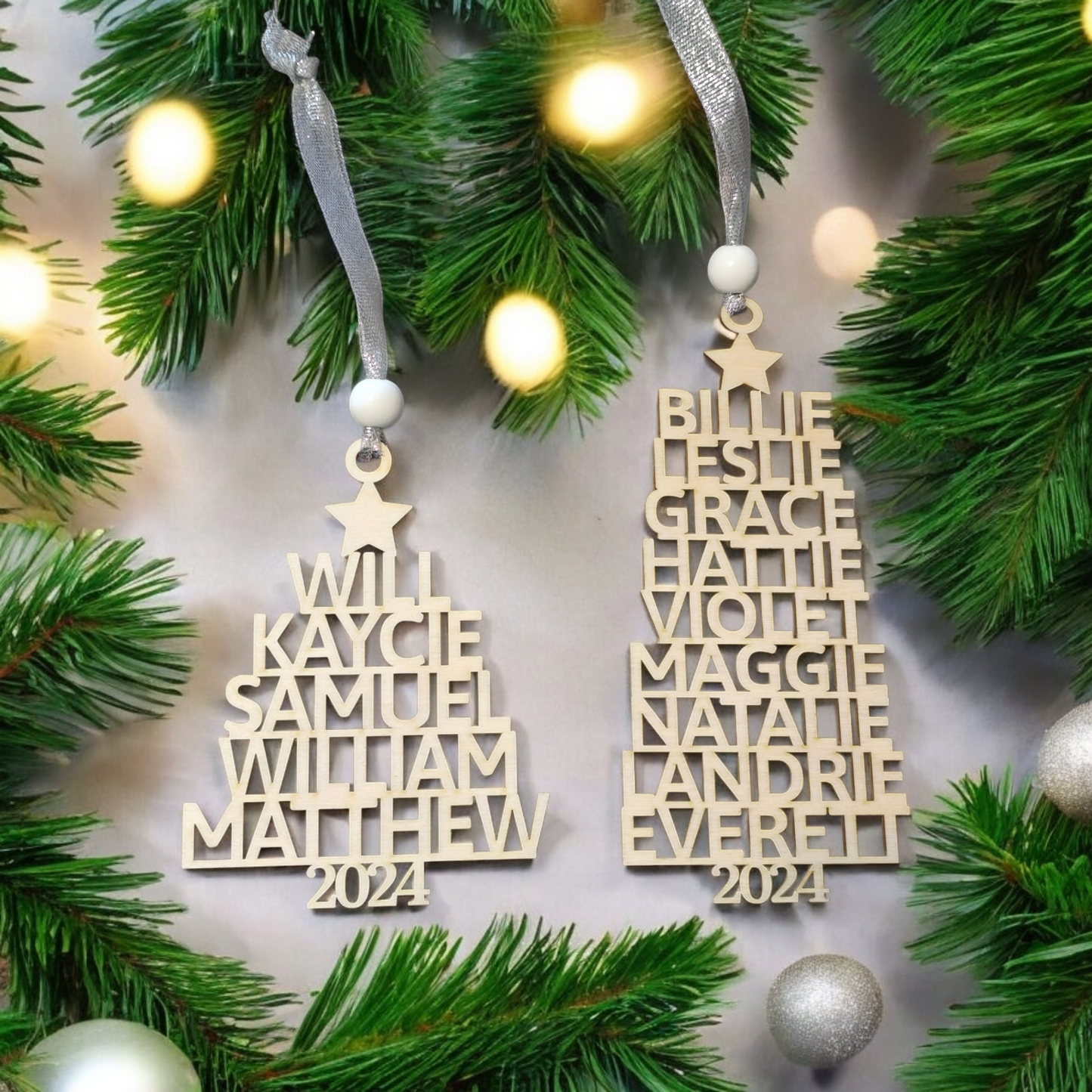 Christmas tree ornament personalized