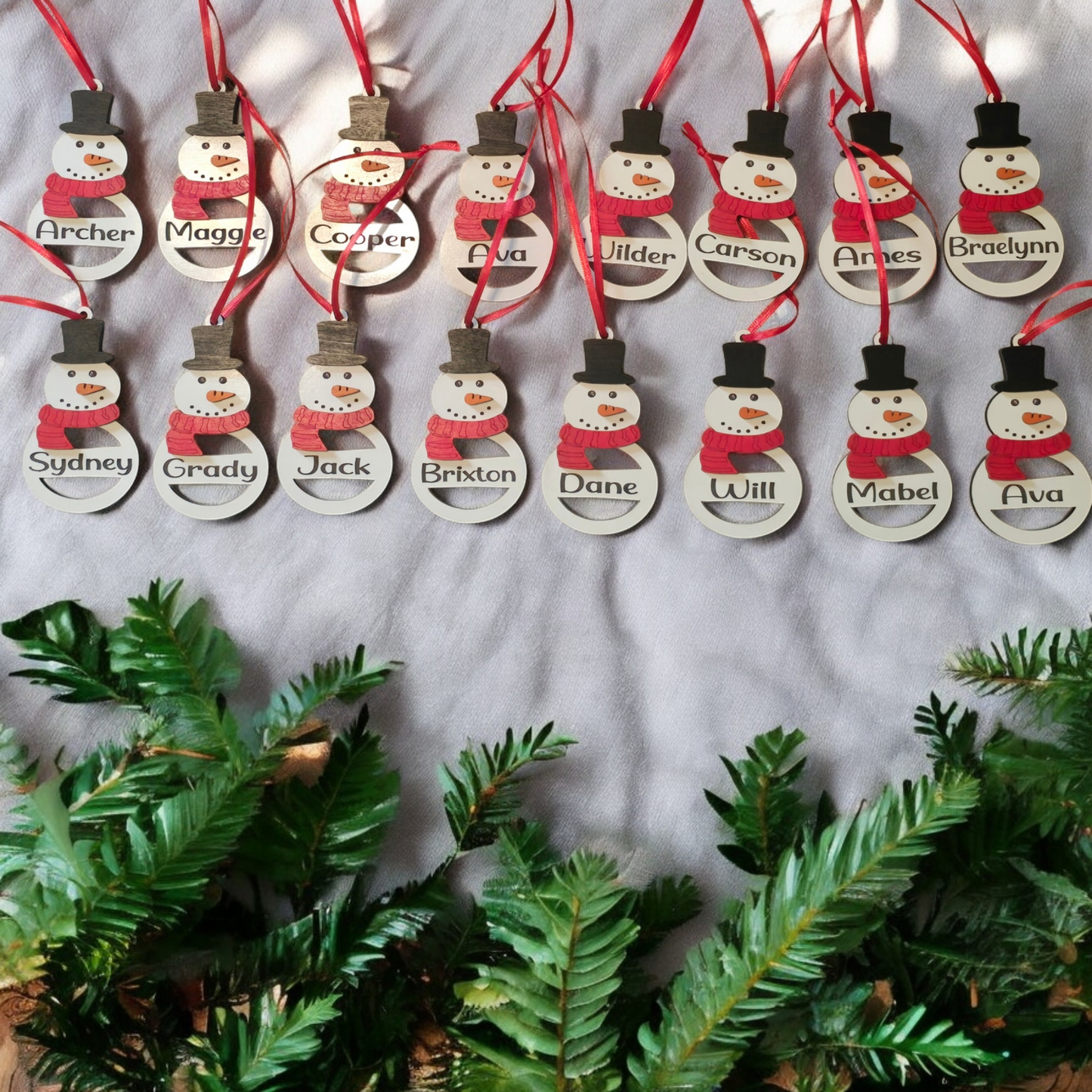 Personalized Snowman Christmas Ornament