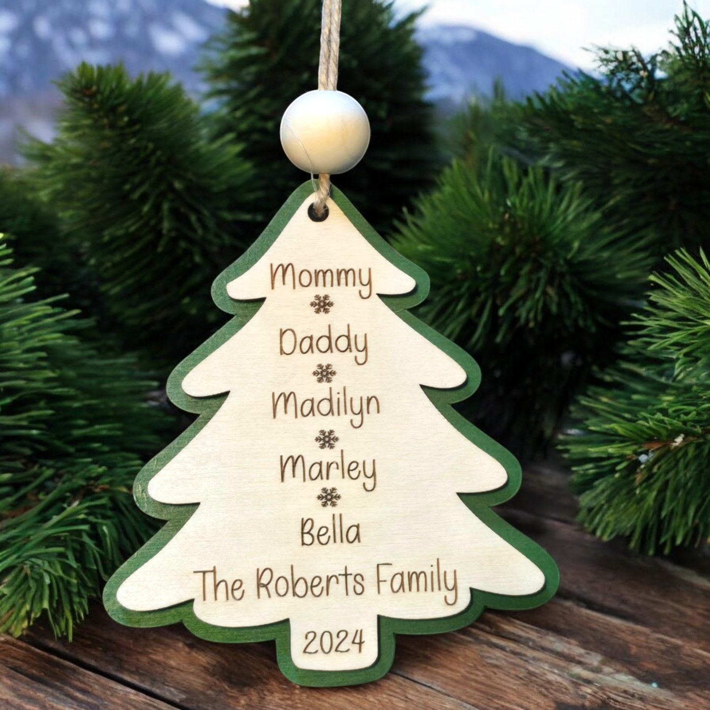 Family Tree 2 layer Personalized up to 6 names