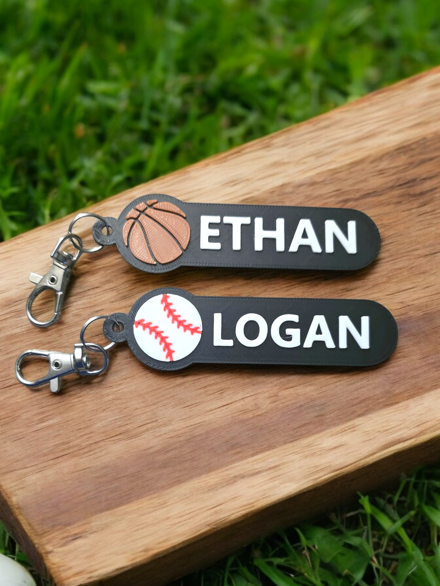 3D printed keychains bag tags Sports personalized