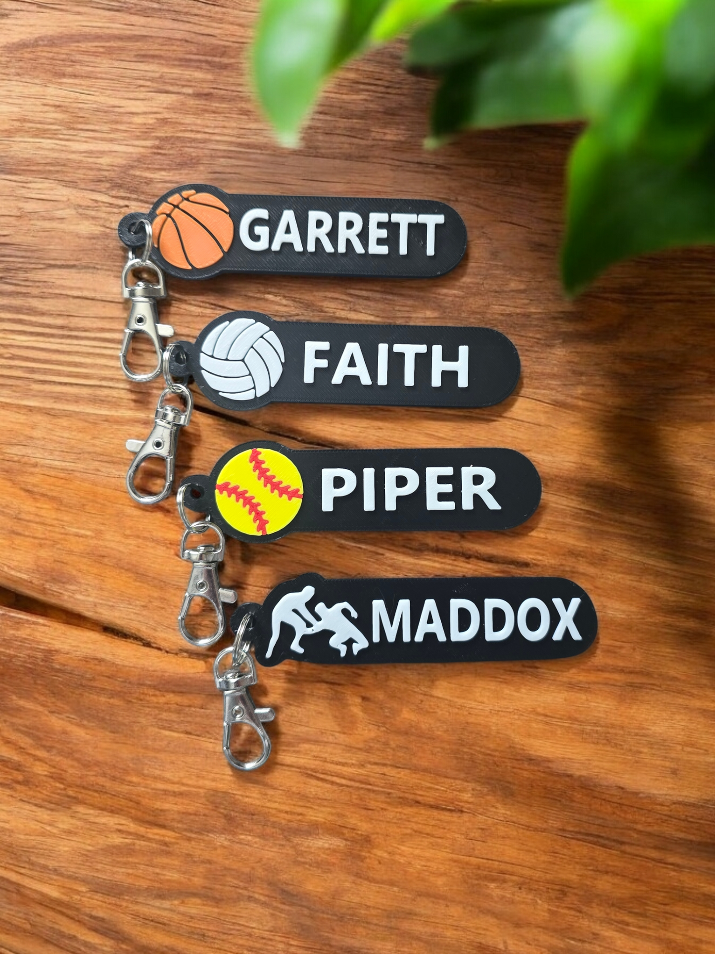 3D printed keychains bag tags Sports personalized