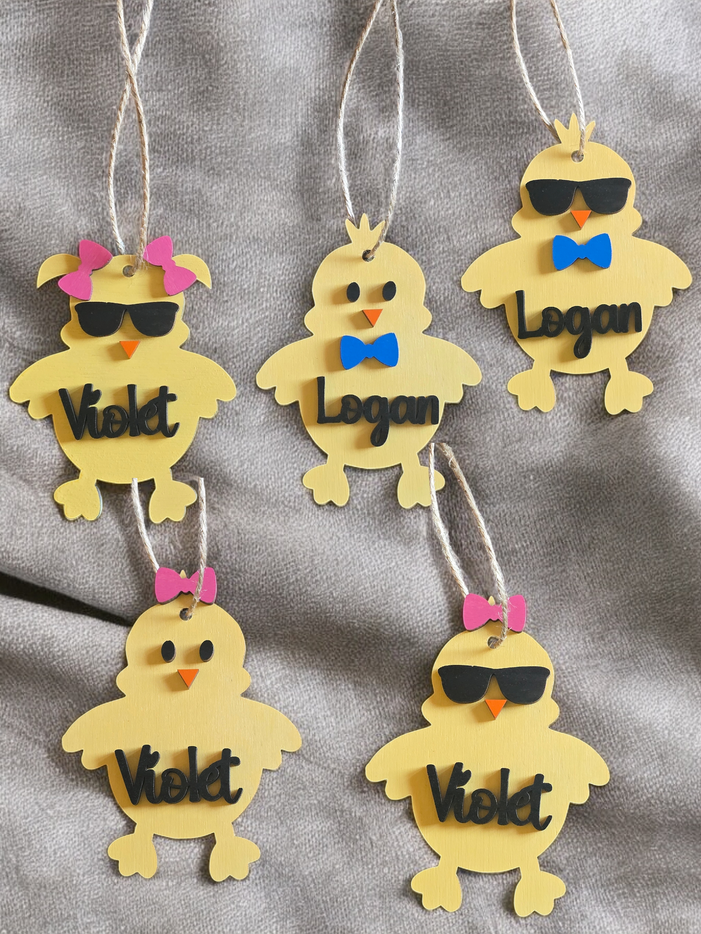 Baby Chick name tag Easter personalized