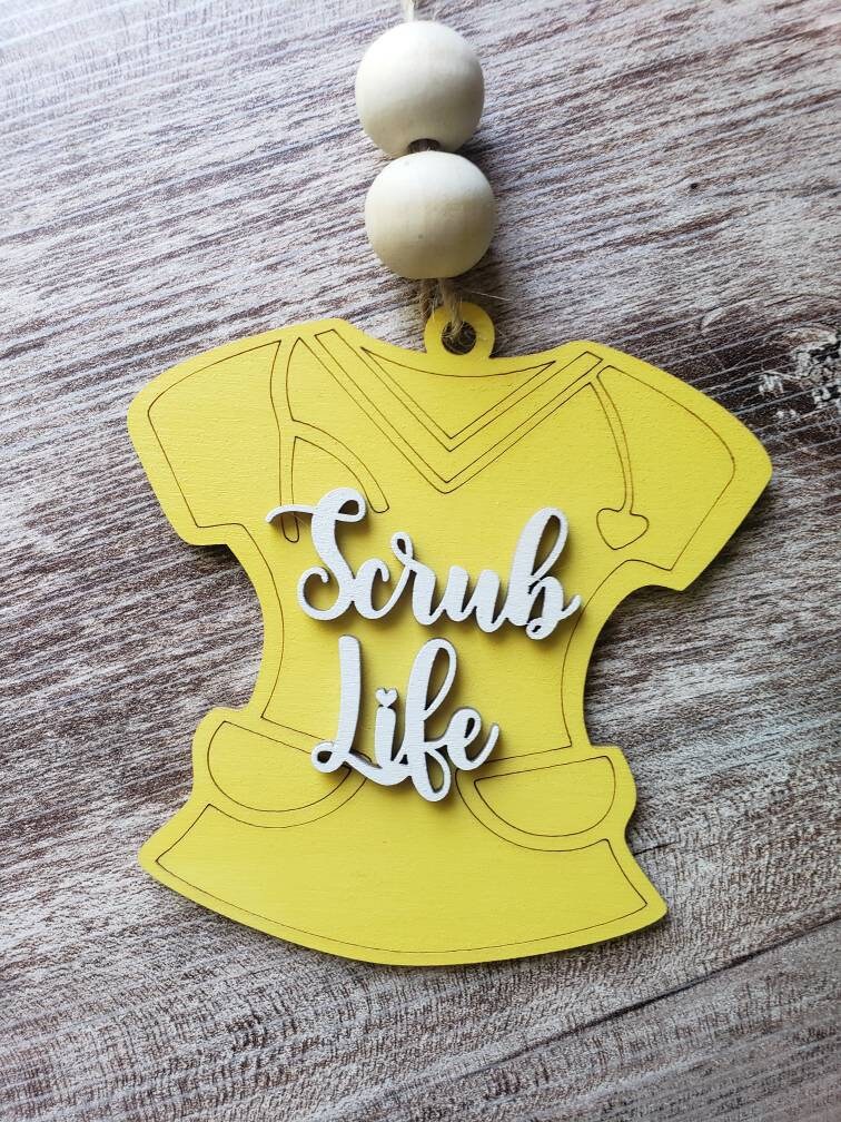 Scrub Life Ornament car charm Nurse
