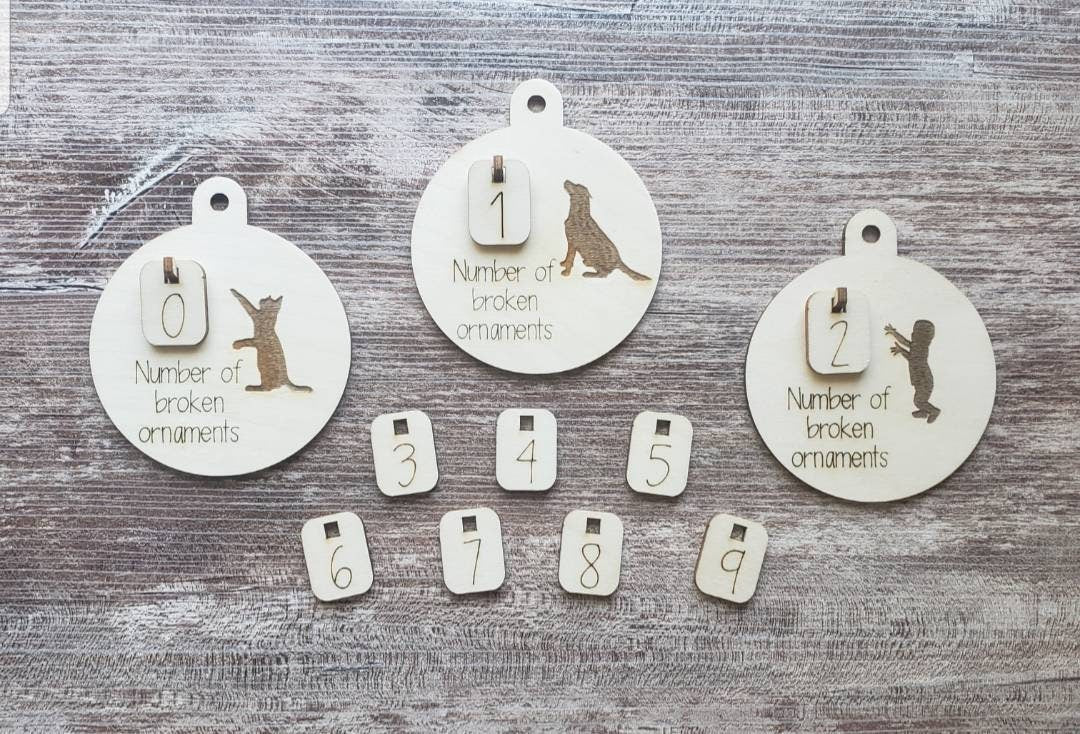 Broken Ornaments Cat Dog Child Christmas Ornament