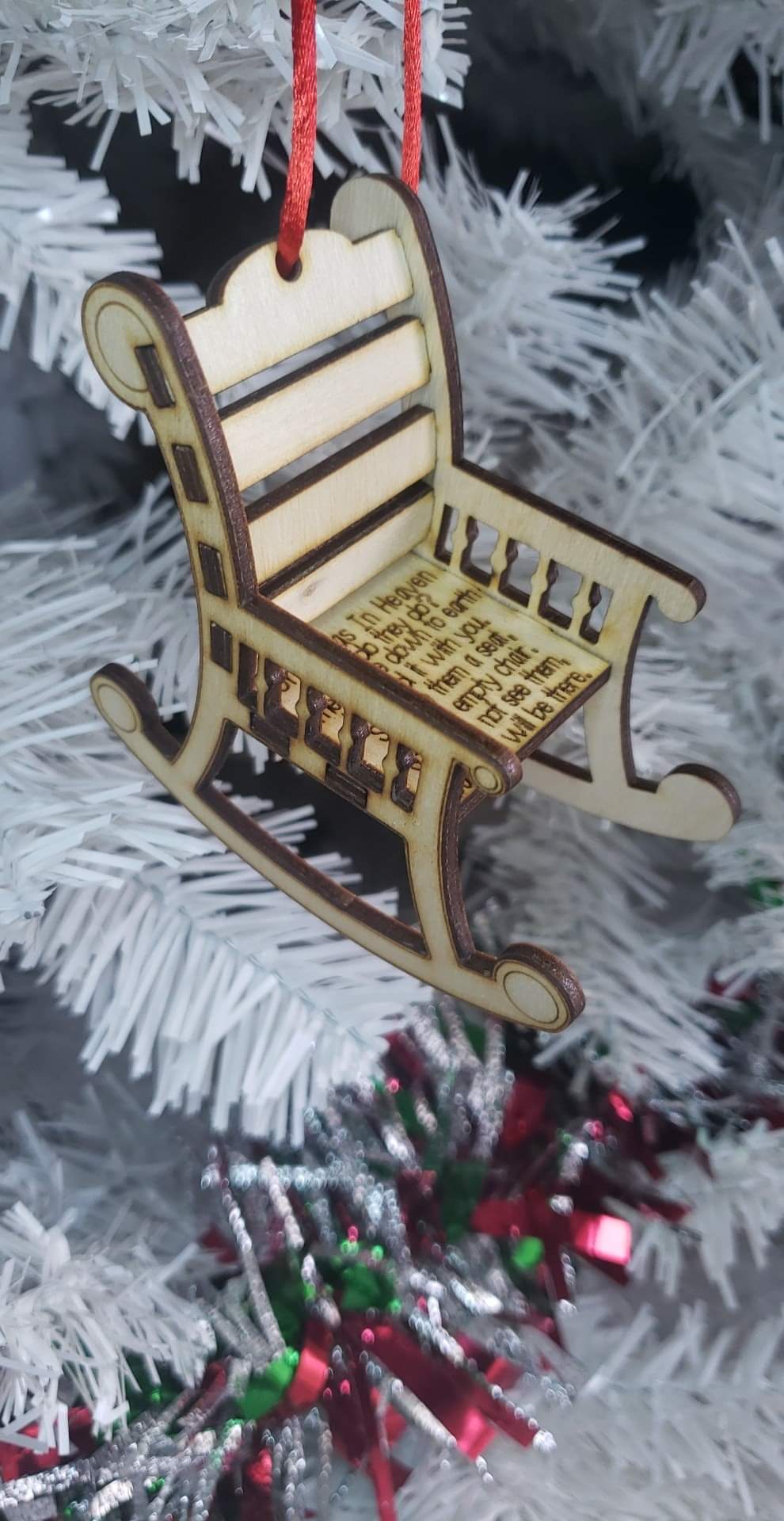Christmas in Heaven Chair Ornament Memorial