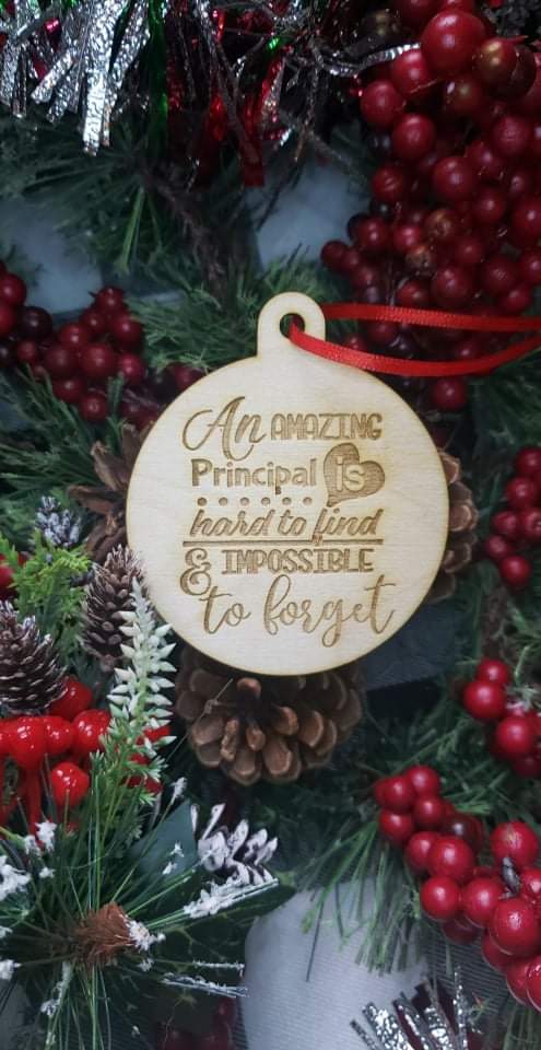 An Amazing Teacher and Principal Christmas Ornament