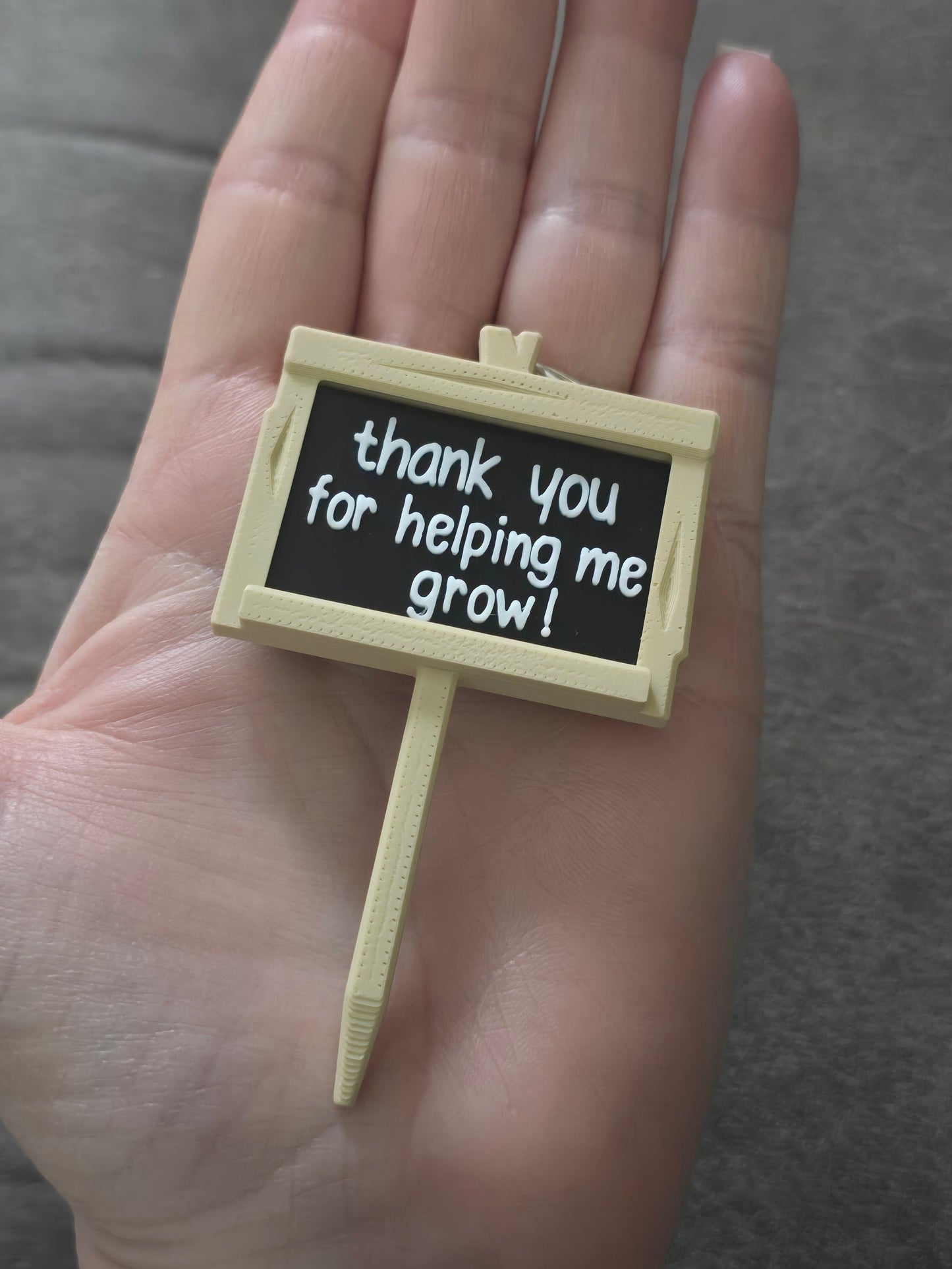 3D Printed Teacher plant stake personalized