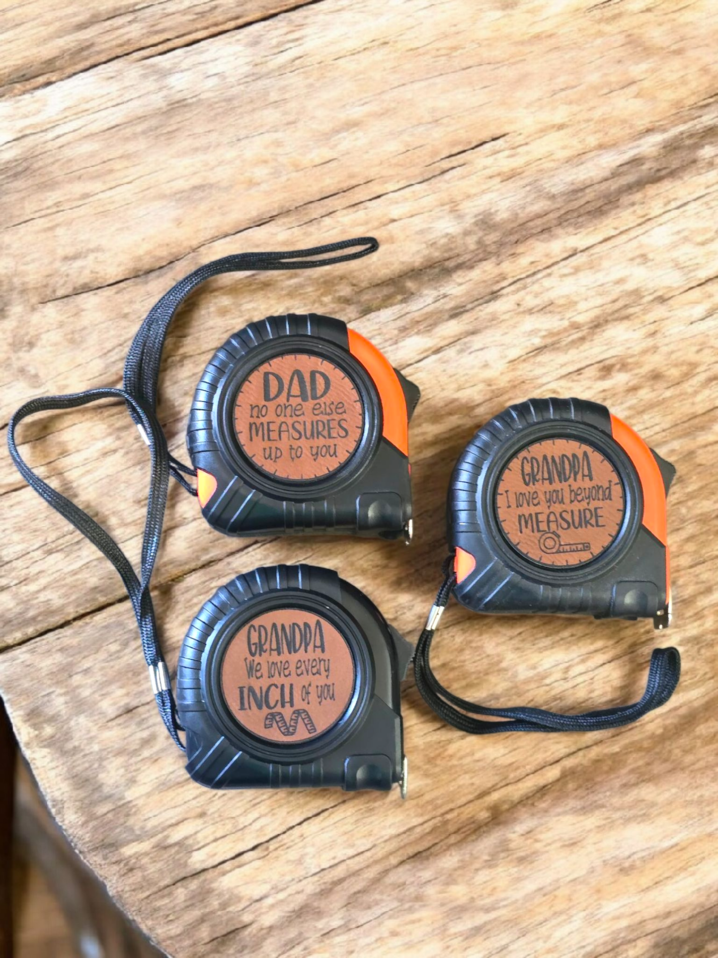 Leatherette Measuring Tapes Personalized for title name measure tape