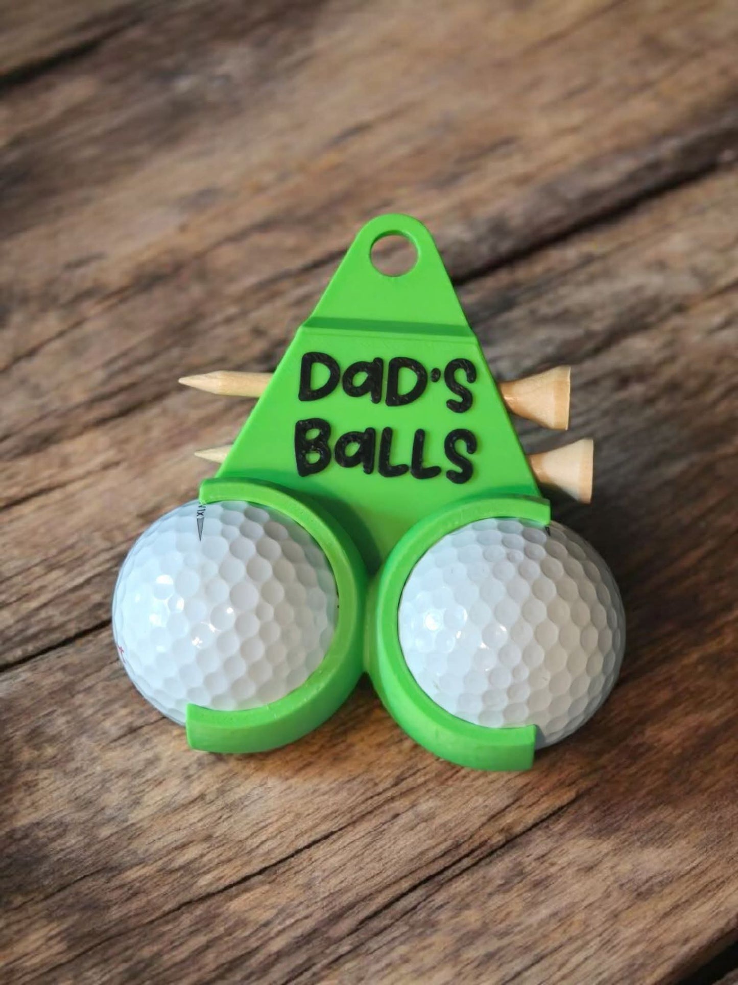 3D printed Dad's Balls golf ball holder personalized