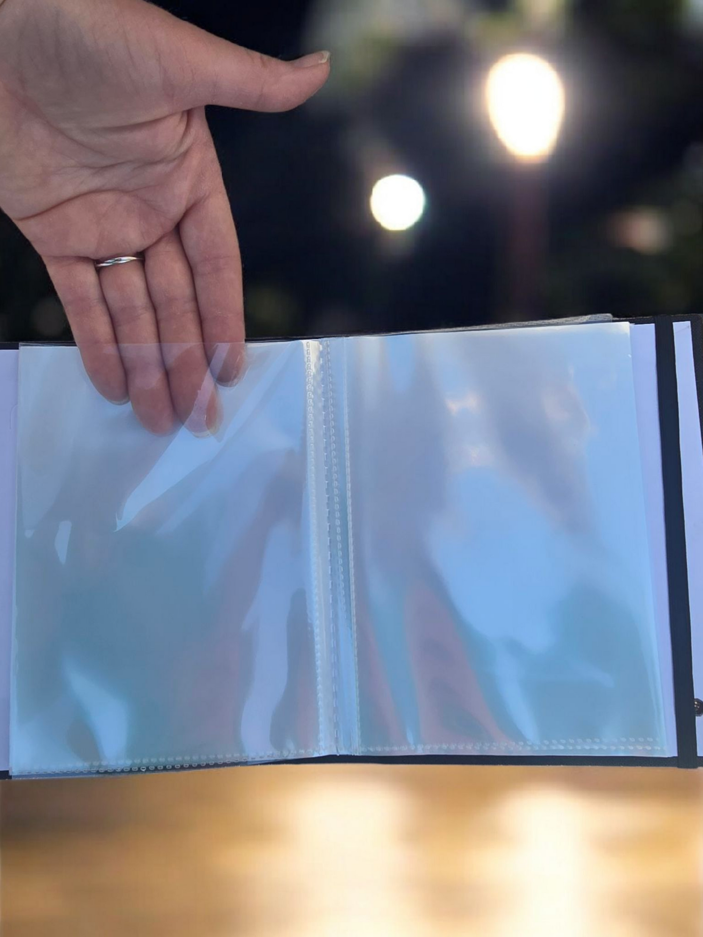 Photo Album with leatherette patch personalized