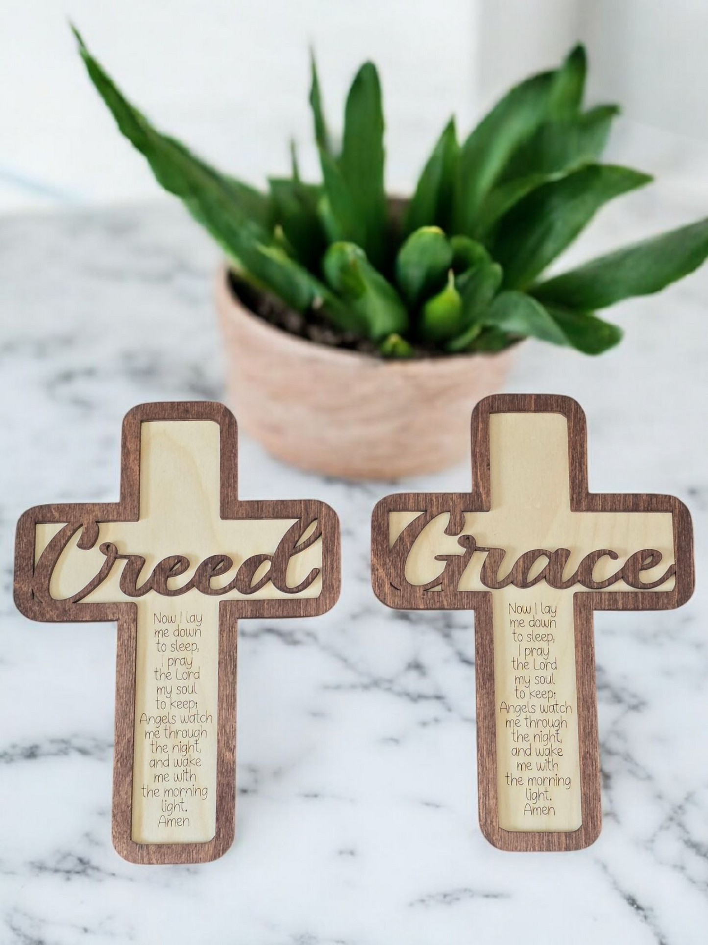 Now I lay me down to sleep prayer cross personalized