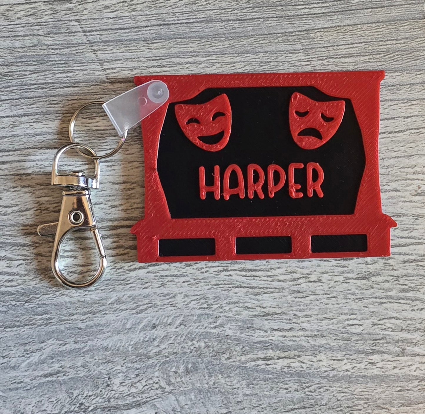 3D printed plastic sport keychains Personalized with name