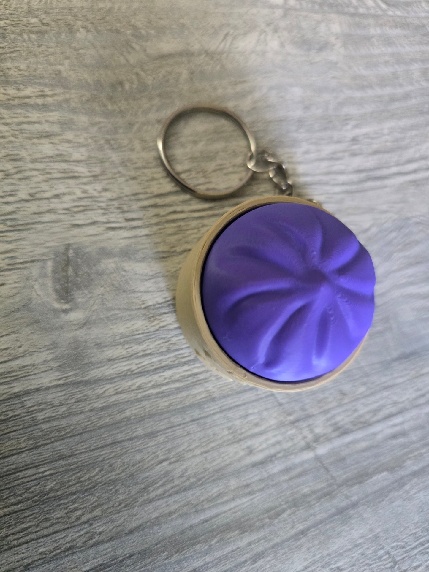 3D printed dumpling fidget clicker keychain
