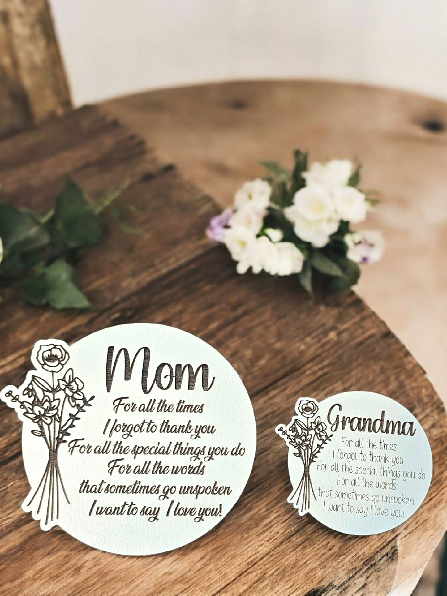 For all the times I forgot to thank you Mother's Day small sign or magnet Personalized