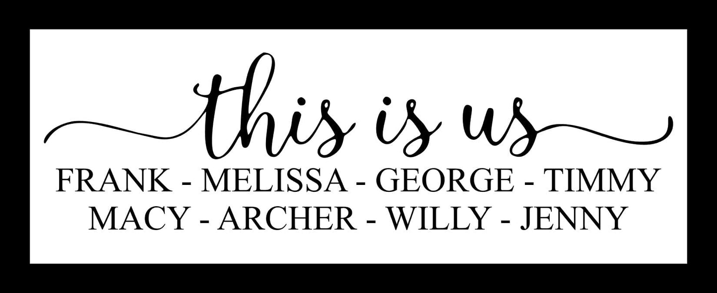 This is us personalized Family sign