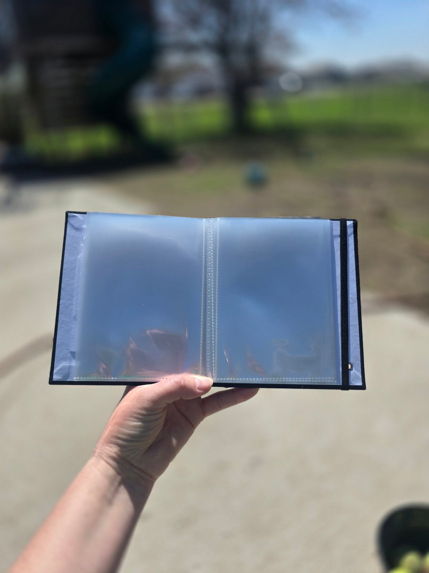 Photo Album with leatherette patch personalized