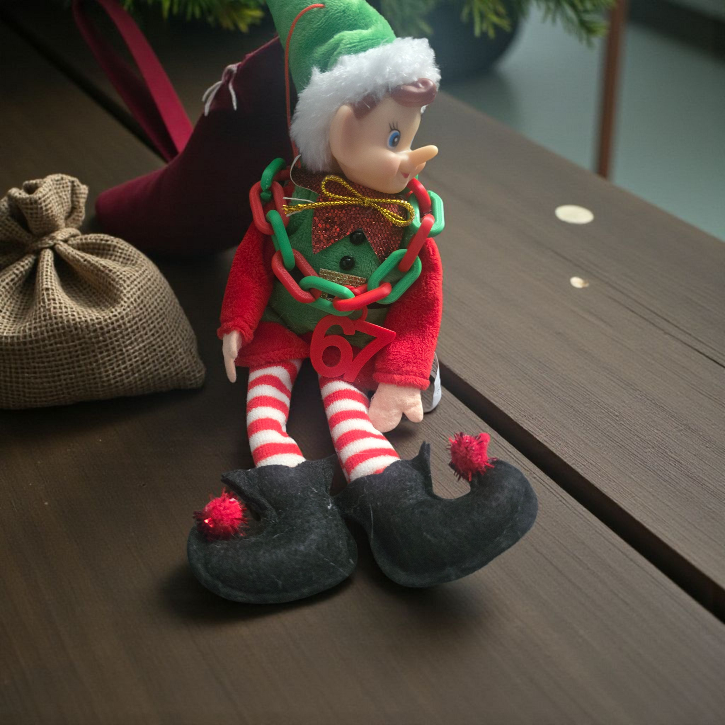 3D printed elf 6 7 necklace