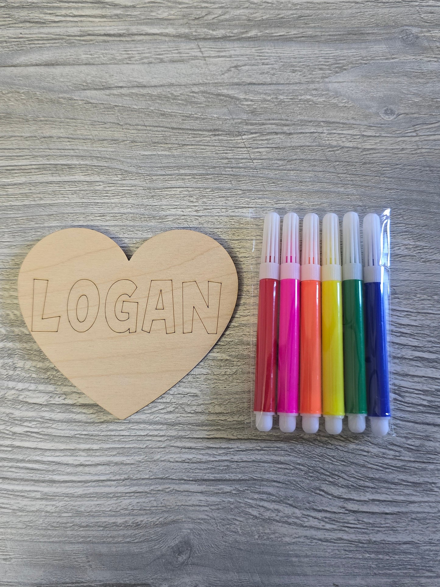 Valentine's Day DIY paint kit hearts personalized with name