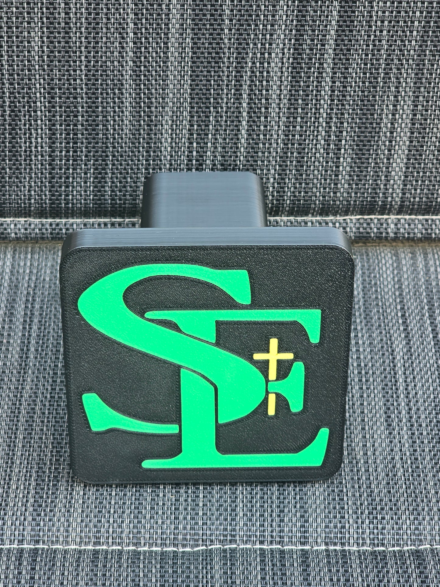 3D printed SE Logo hitch cover St Edmond Prom