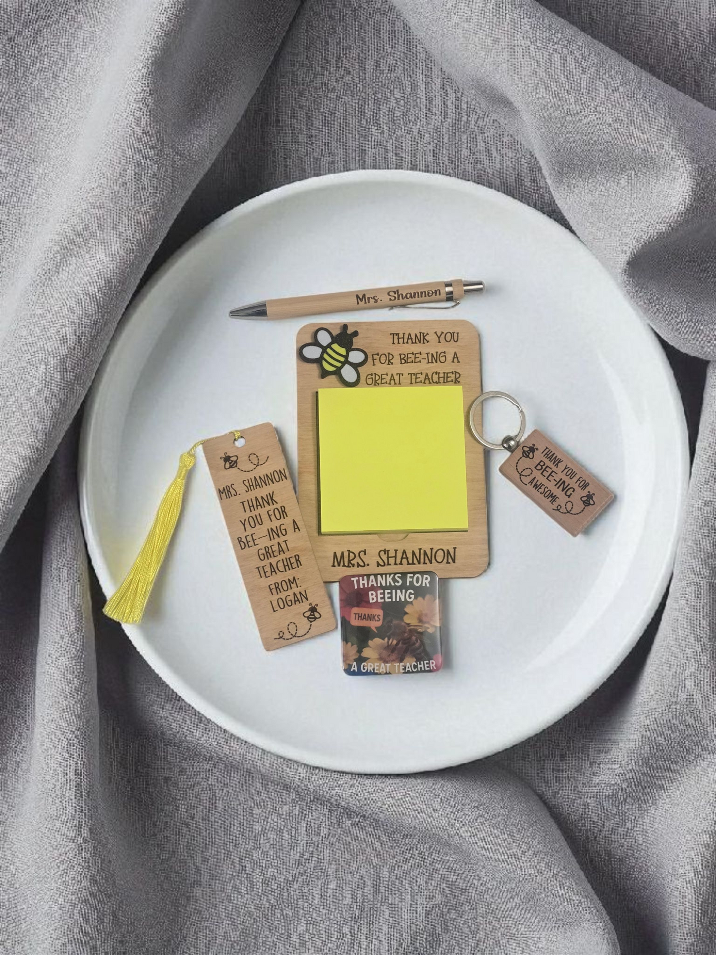 Bee Bundle Teacher Gift Set personalized
