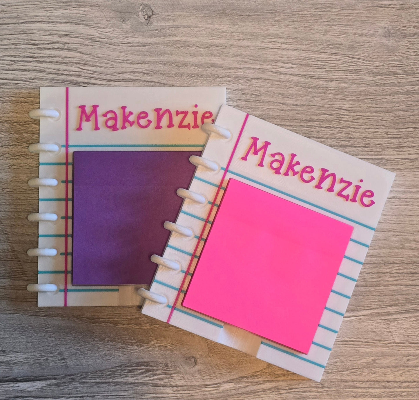 3D printed teacher notebook sticky note holder personalized