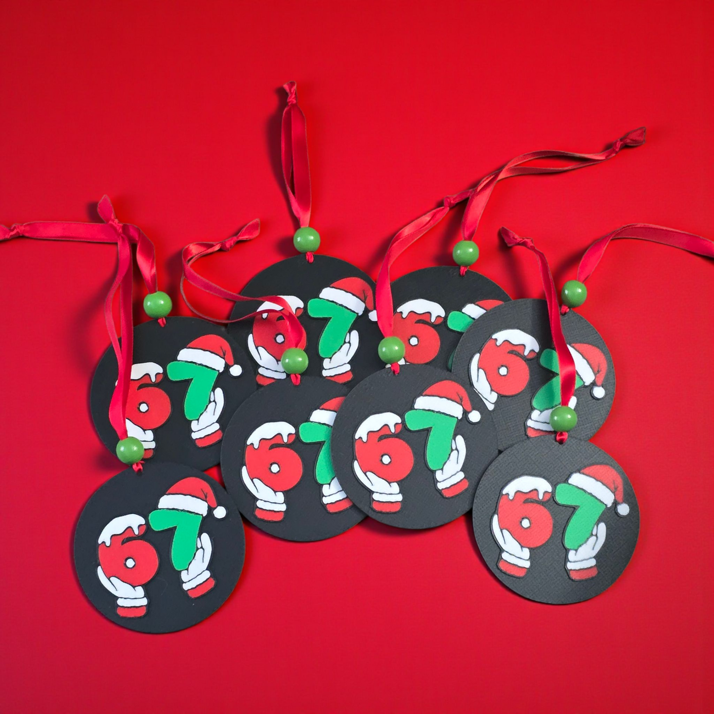 3D printed 6 7 Santa holding with hat