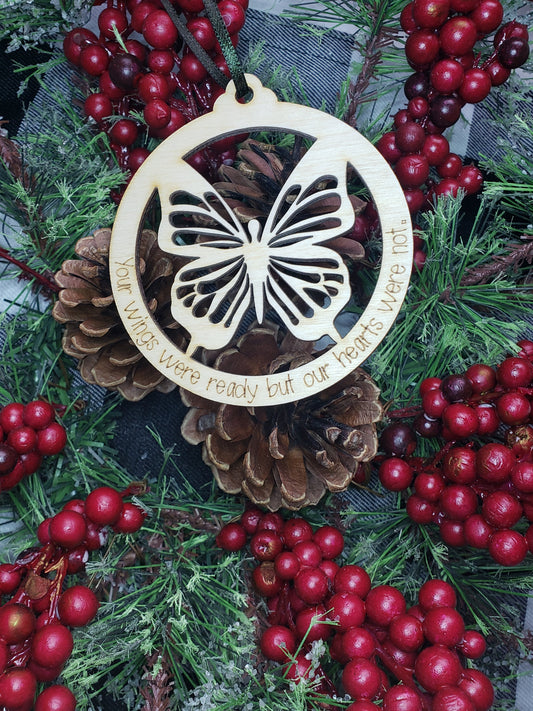 Butterfly Memorial Christmas Ornament