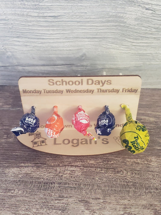 Countdown to the weekend sucker holder Personalized