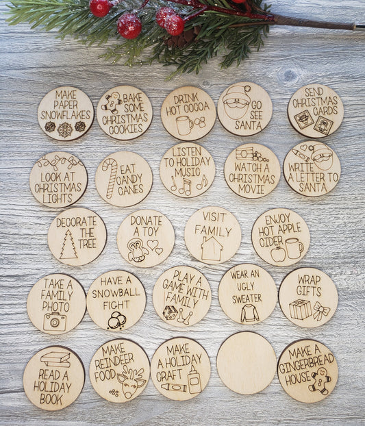 Christmas Activity Tokens 24 piece set