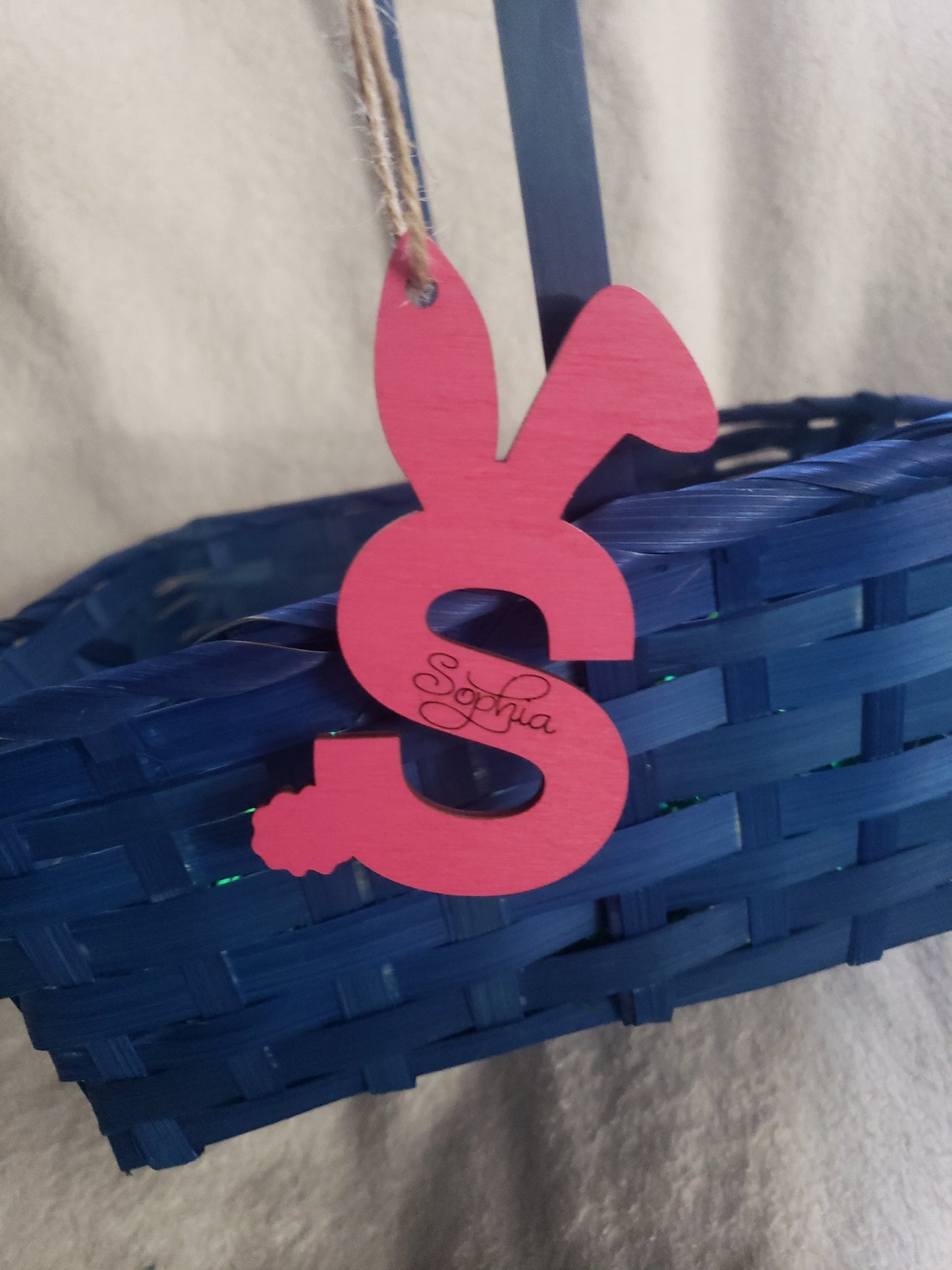 Bunny Easter Basket Personalized Tags