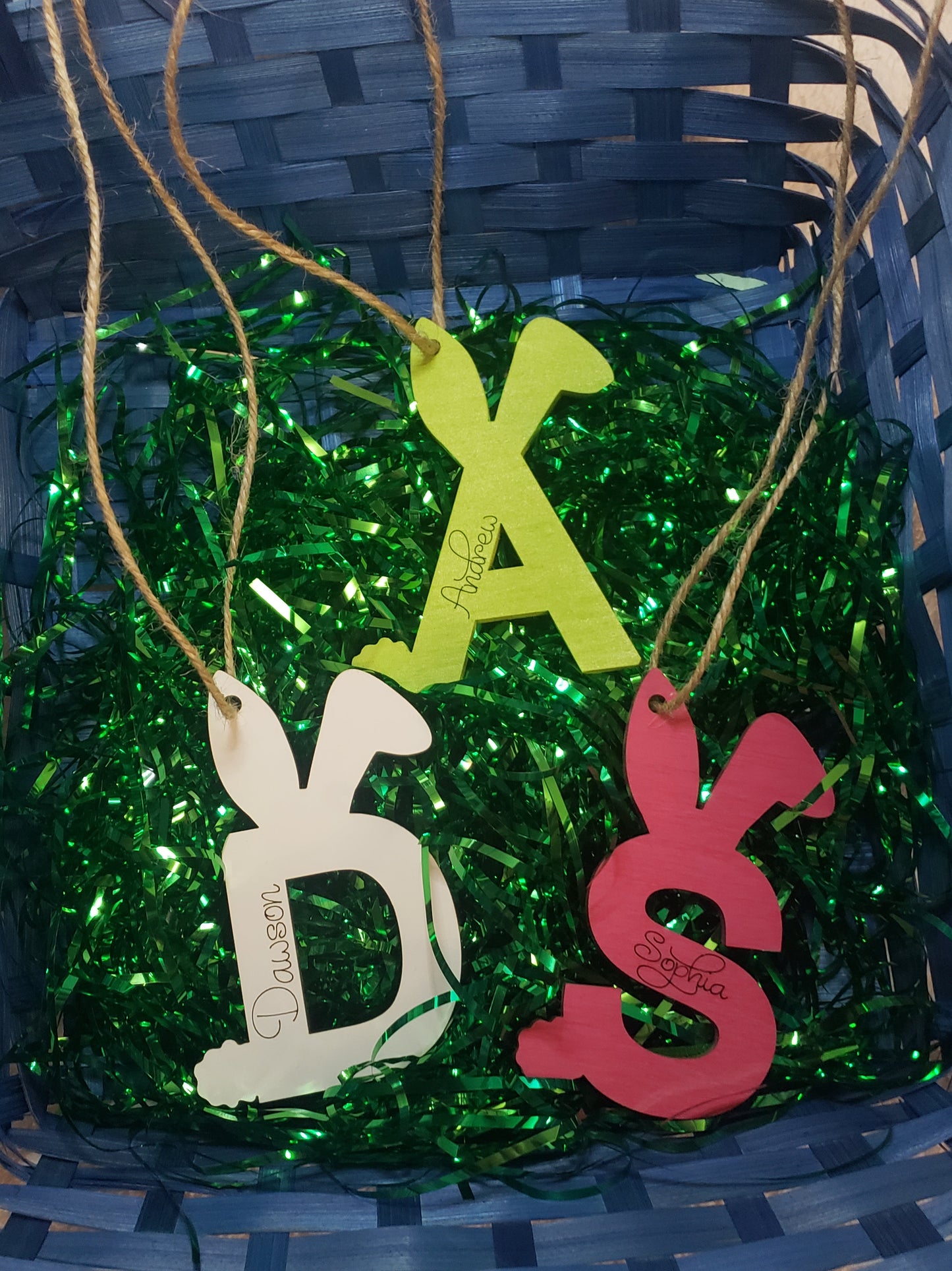 Bunny Easter Basket Personalized Tags