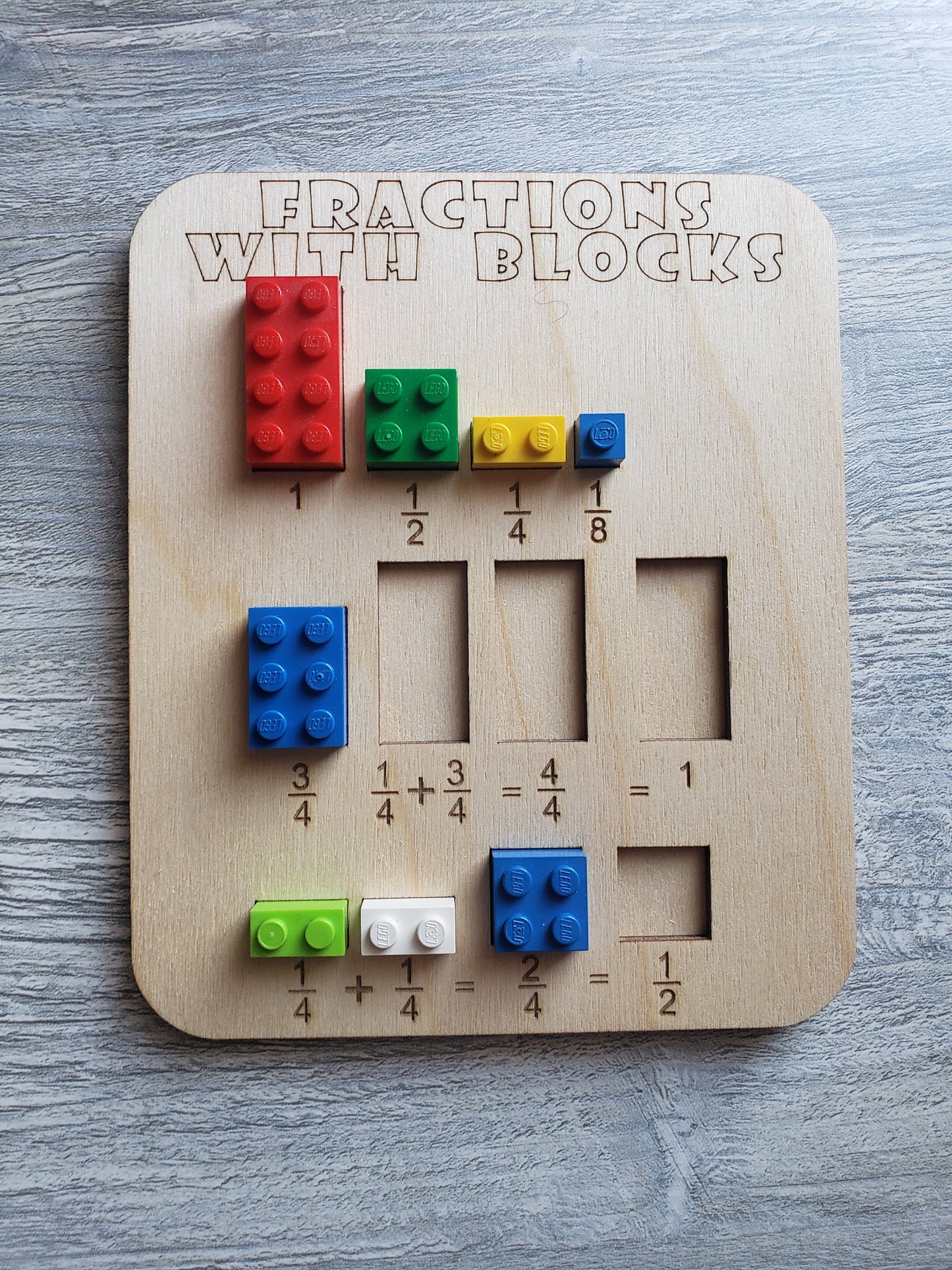 Fractions with Blocks Board.