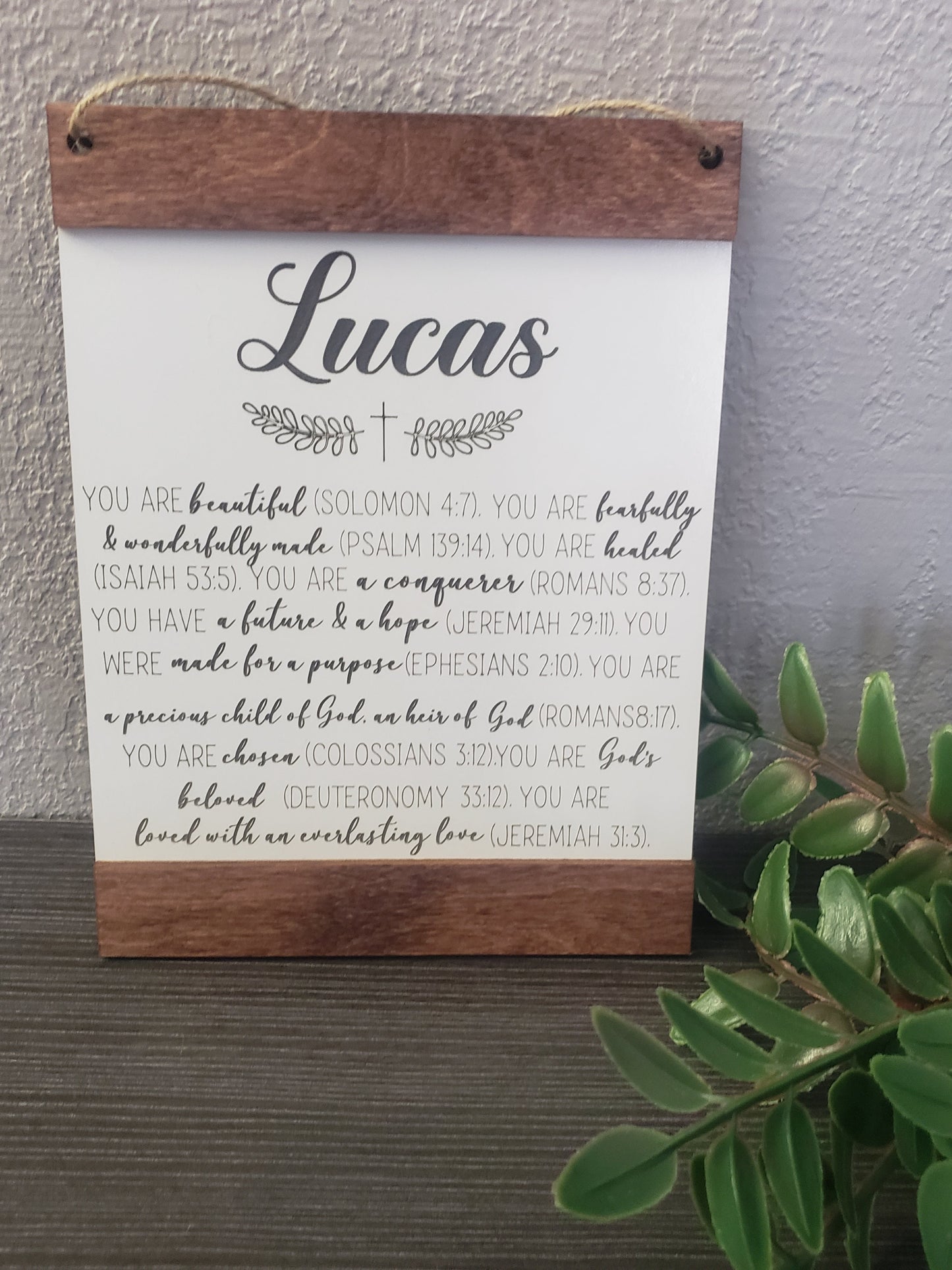 Baptism Hanging Sign Personalized
