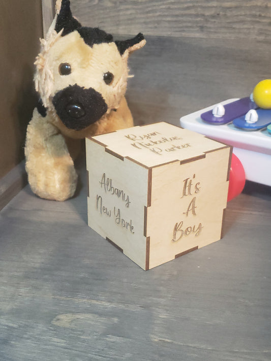 Baby Block Stat Block Personalized